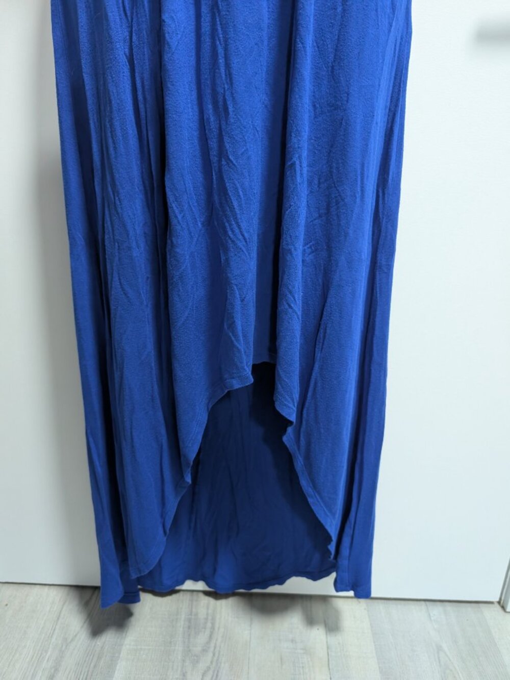 Blue Strapless High-Low Maxi Dress - Picture 5 of 7